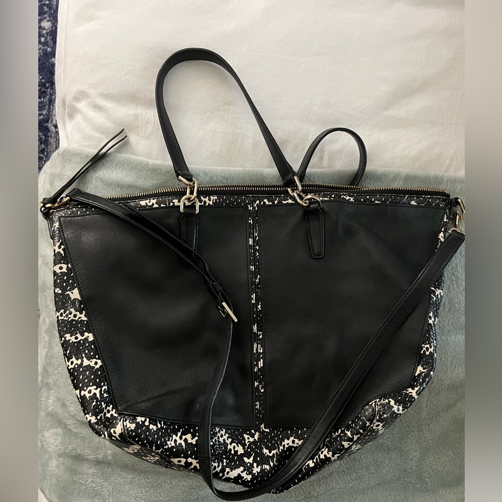 Coach Bleeker Two Tone Python Tote
